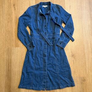 Madewell Indigo Long Sleeve Dress
